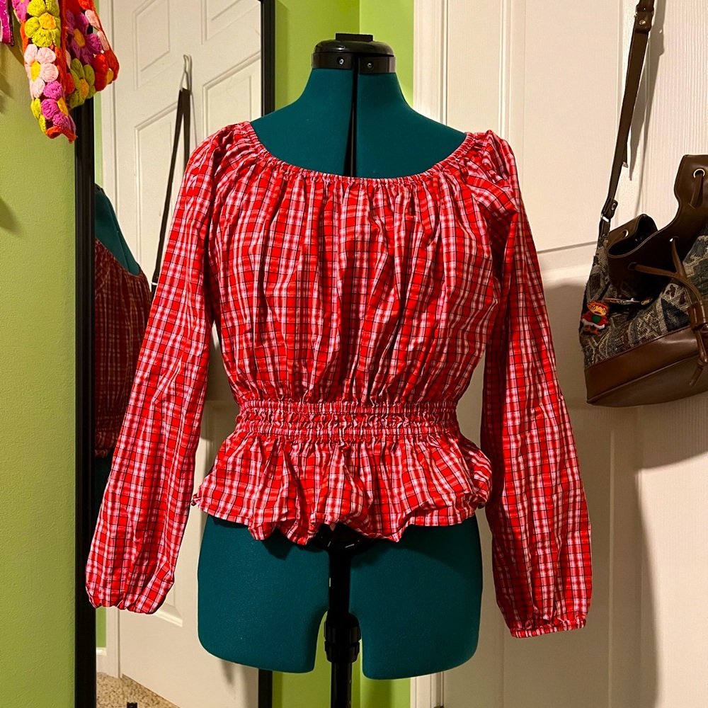 Crewcuts Red Checkered Women's Blouse